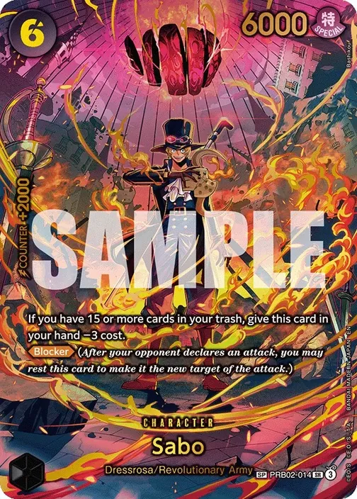 Carte One Piece anglaise PRB02-014 Sabo