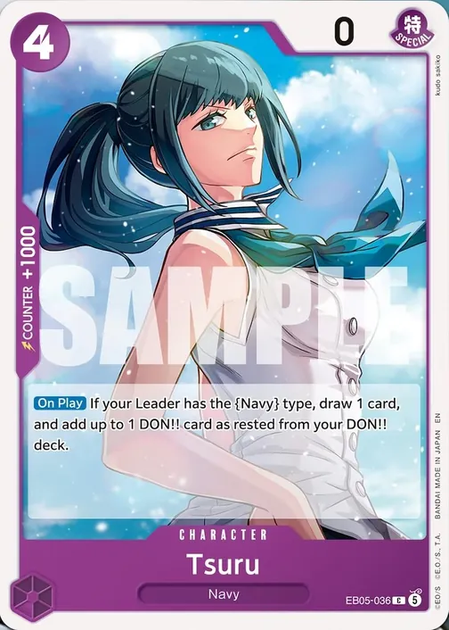 Carte One Piece anglaise EB05-036 Tsuru
