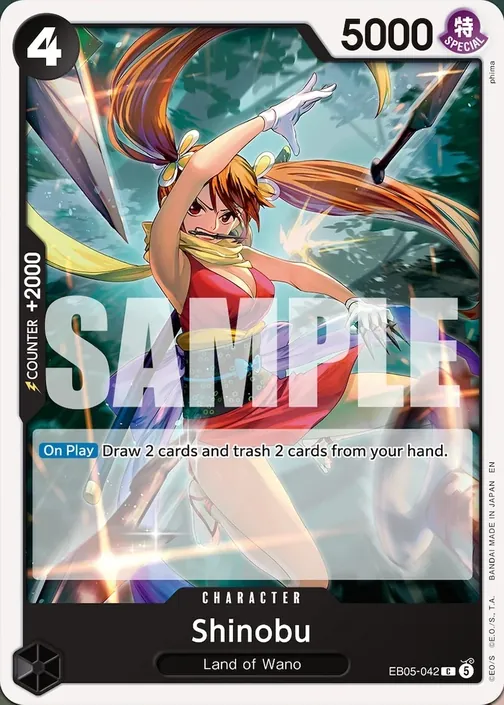 Carte One Piece anglaise EB05-042 Shinobu