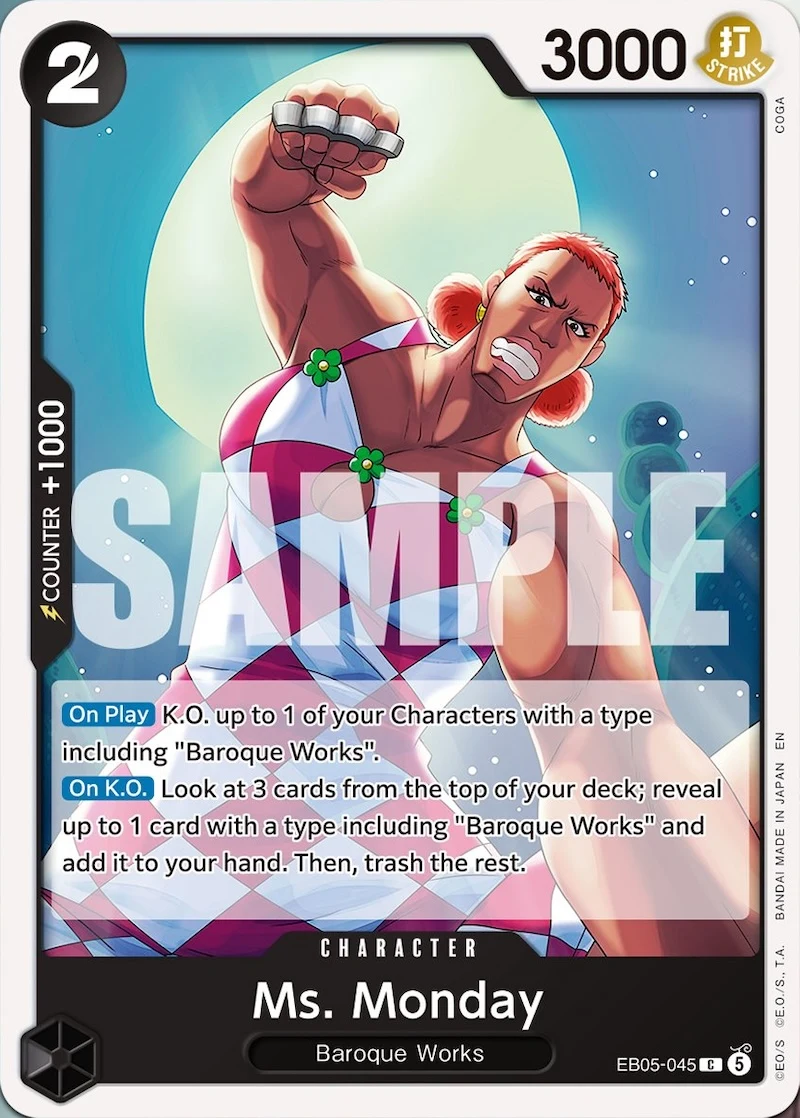 Carte One Piece anglaise Ms. Monday EB05-045 C