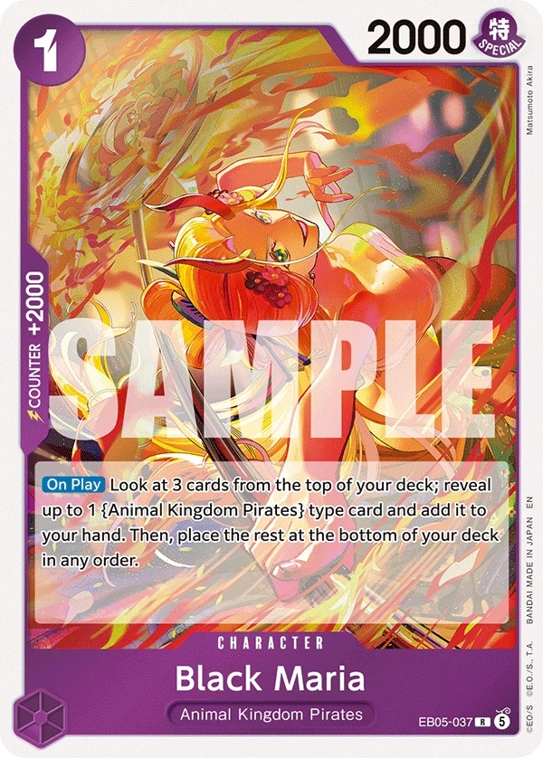 Carte One Piece anglaise Black Maria EB05-037 R