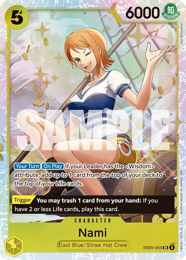 Carte One Piece anglaise Nami EB05-055 SR