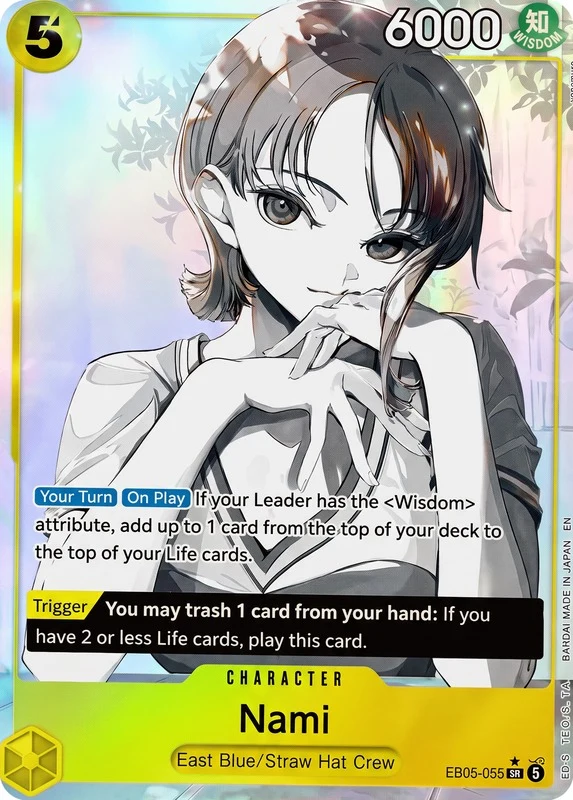 Carte One Piece anglaise Nami EB05-055 SR