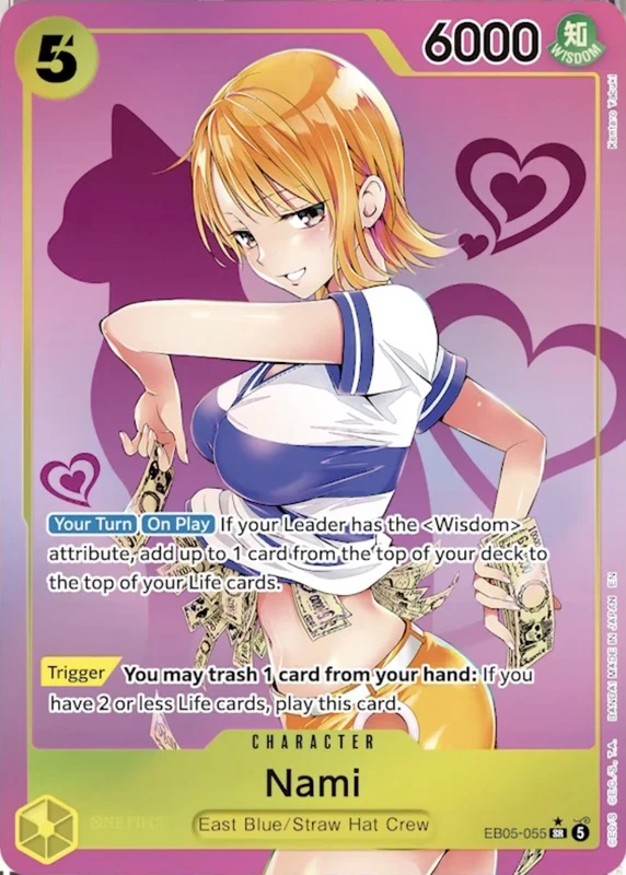 Carte One Piece anglaise Nami EB05-055 SR