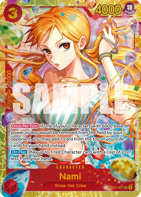 Carte One Piece anglaise Nami EB05-061 SEC