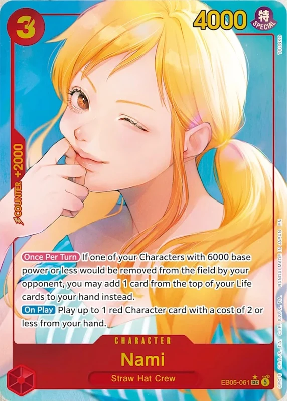 Carte One Piece anglaise Nami EB05-061 SEC