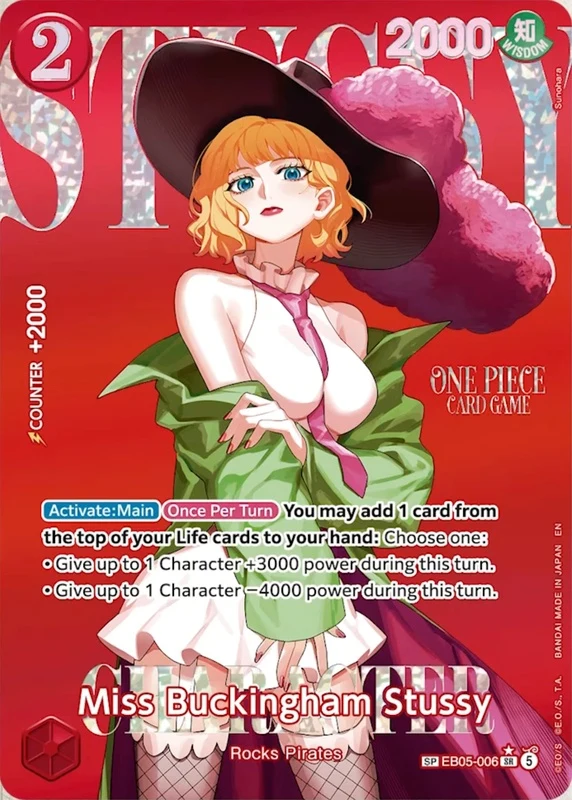 Carte One Piece anglaise Miss Buckingham Stussy EB05-006 SP