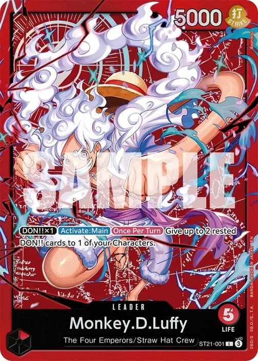 Carte One Piece anglaise ST21-001 Monkey.D.Luffy
