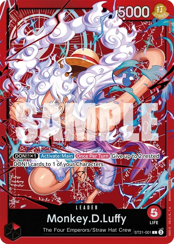 Carte One Piece anglaise Monkey.D.Luffy ST21-001 L