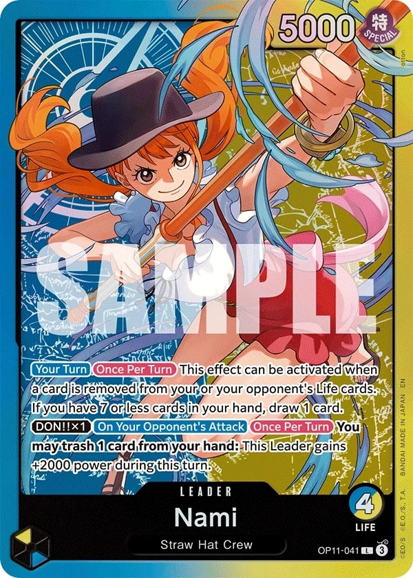 Carte One Piece anglaise Nami OP11-041 L
