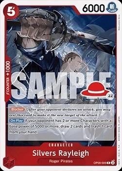 Carte One Piece anglaise OP09-005 Silvers Rayleigh (version 2)