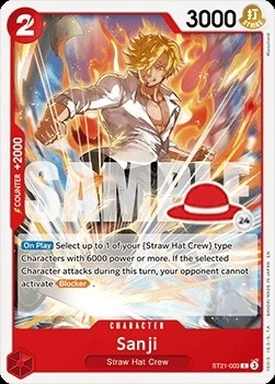 Carte One Piece anglaise ST21-003 Sanji (version 2)