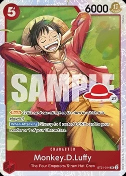 Carte One Piece anglaise ST21-014 Monkey.D.Luffy (version 2)