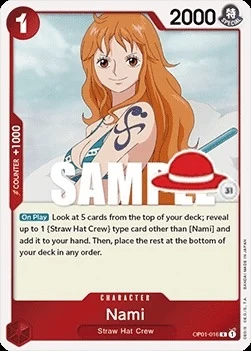Carte One Piece anglaise OP01-016 Nami (version 3)
