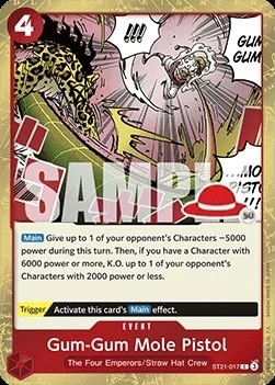 Carte One Piece anglaise ST21-017 Gum-Gum Mole Pistol (version 2)