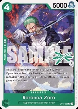 Carte One Piece anglaise OP12-036 Roronoa Zoro
