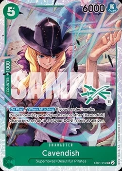 Carte One Piece anglaise EB01-012 Cavendish