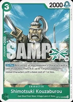 Carte One Piece anglaise OP12-029 Shimotsuki Kouzaburou (version 2)