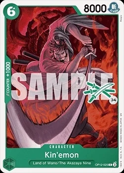 Carte One Piece anglaise OP12-025 Kin'emon (version 3)