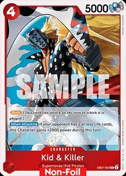 Carte One Piece anglaise EB01-003 Kid & Killer