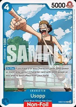 Carte One Piece anglaise EB02-022 Usopp