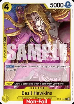 Carte One Piece anglaise OP10-109 Basil Hawkins