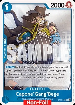 Carte One Piece anglaise OP11-048 Capone"Gang"Bege