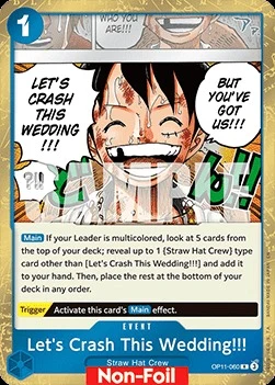 Carte One Piece anglaise OP11-060 Let's Crash This Wedding!!!