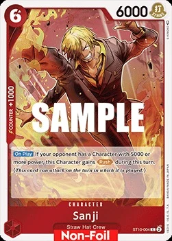 Carte One Piece anglaise ST10-004 Sanji