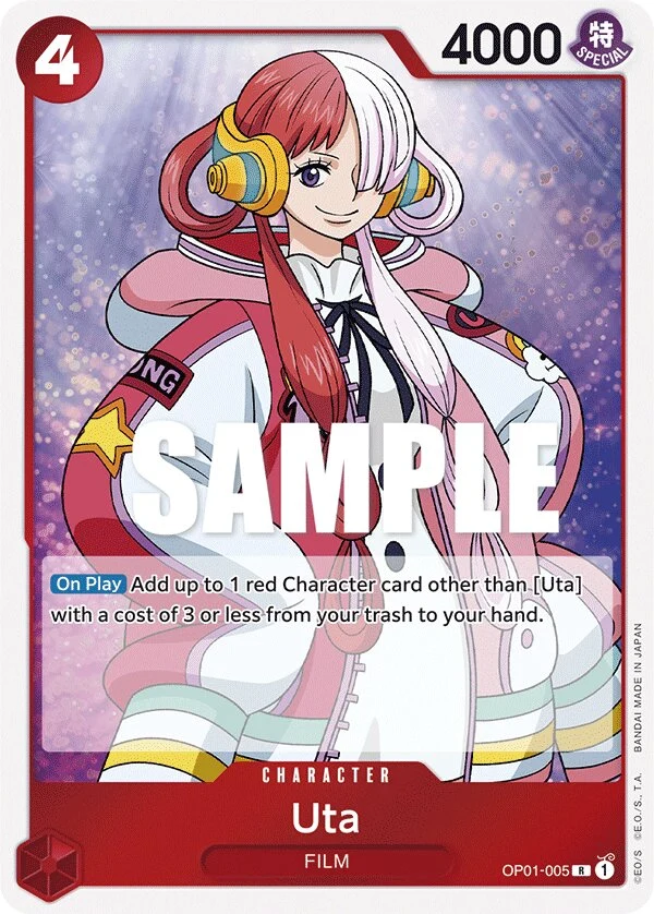 Carte One Piece anglaise Uta OP01-005 R