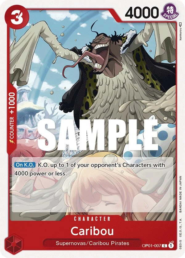 Carte One Piece anglaise Caribou OP01-007 C