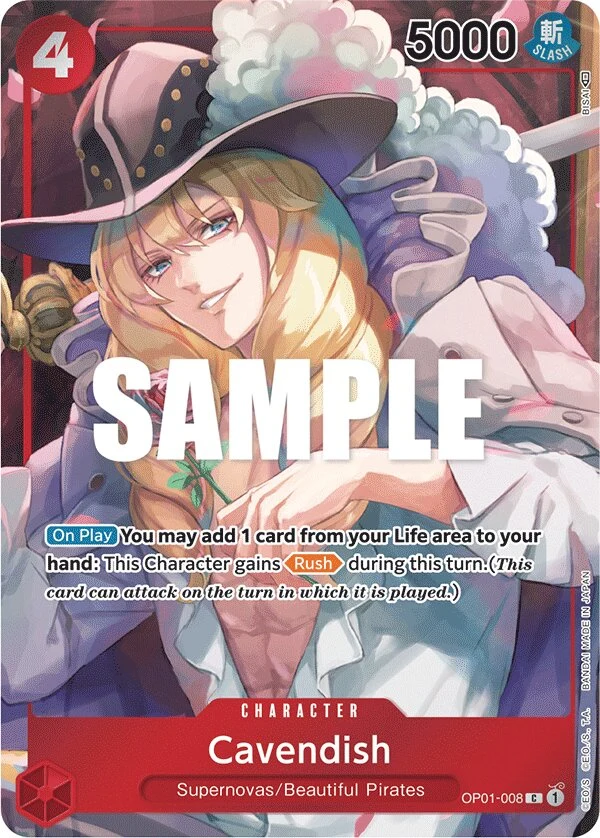 Carte One Piece anglaise Cavendish OP01-008 C