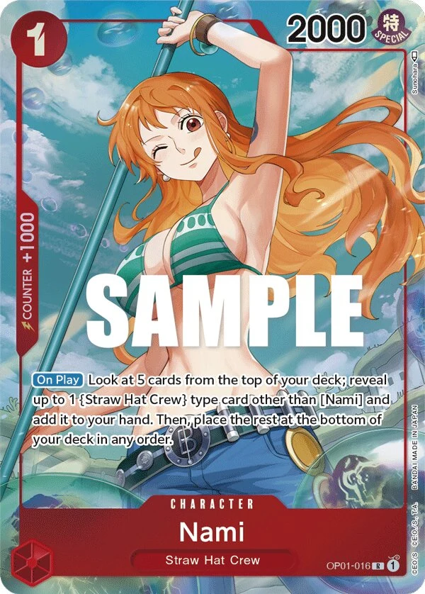 Carte One Piece anglaise Nami OP01-016 R