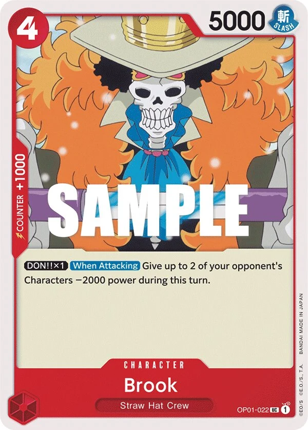 Carte One Piece anglaise Brook OP01-022 UC