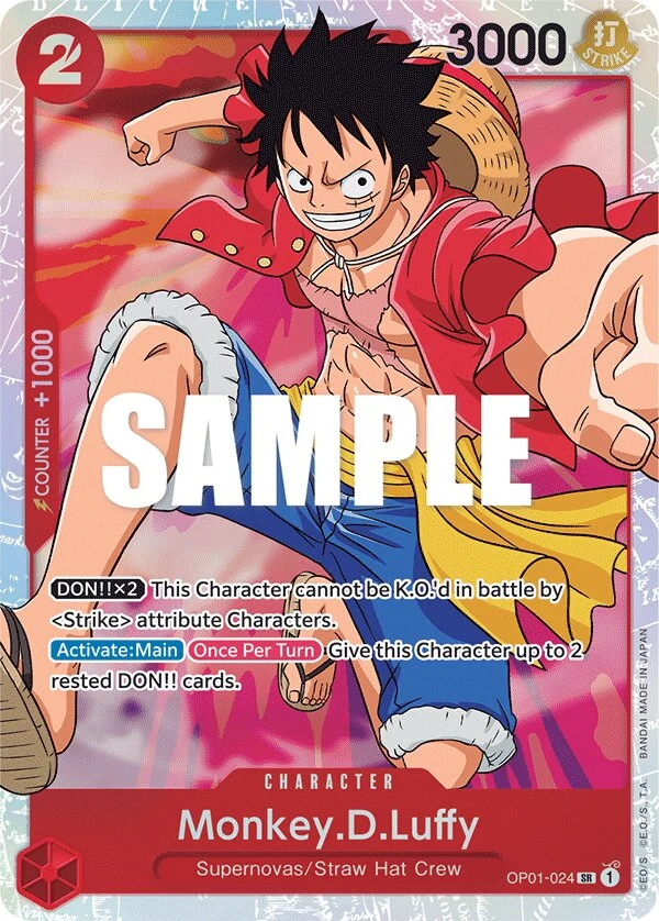 Carte One Piece anglaise Monkey.D.Luffy OP01-024 SR