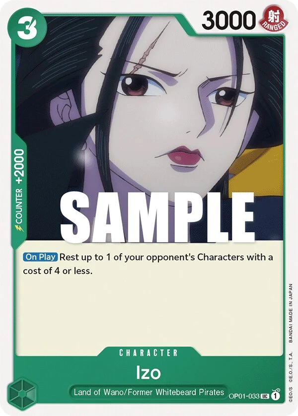 Carte One Piece anglaise Izo OP01-033 UC