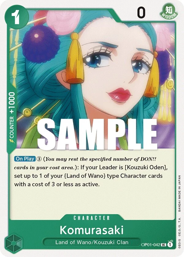 Carte One Piece anglaise Komurasaki OP01-042 UC