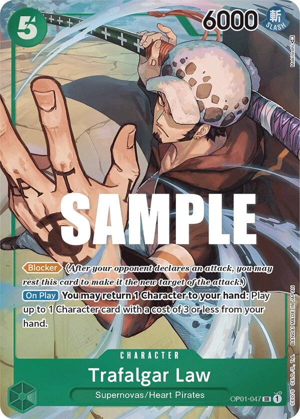 Carte One Piece anglaise Trafalgar Law OP01-047 SR