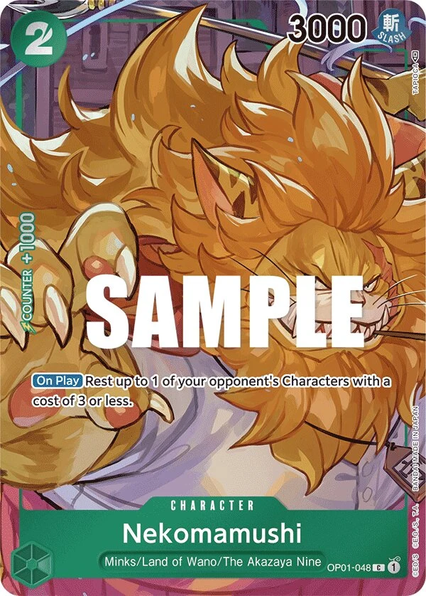 Carte One Piece anglaise Nekomamushi OP01-048 C