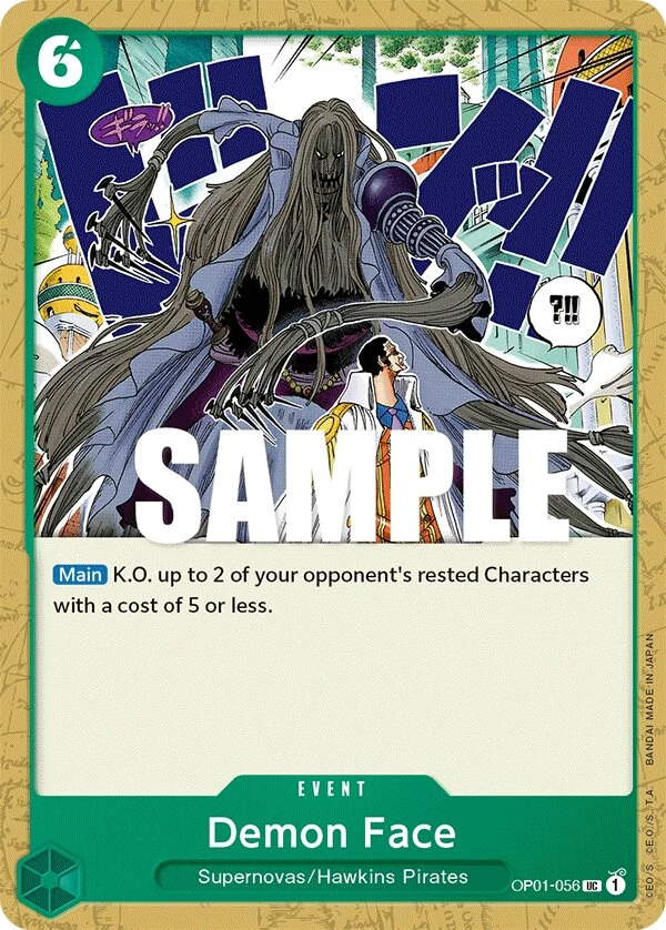 Carte One Piece anglaise Demon Face OP01-056 UC