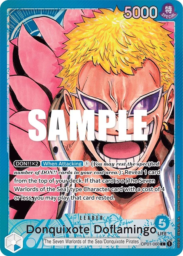 Carte One Piece anglaise Donquixote Doflamingo OP01-060 L