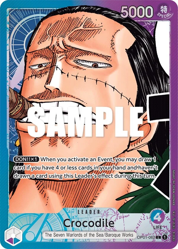 Carte One Piece anglaise Crocodile OP01-062 L