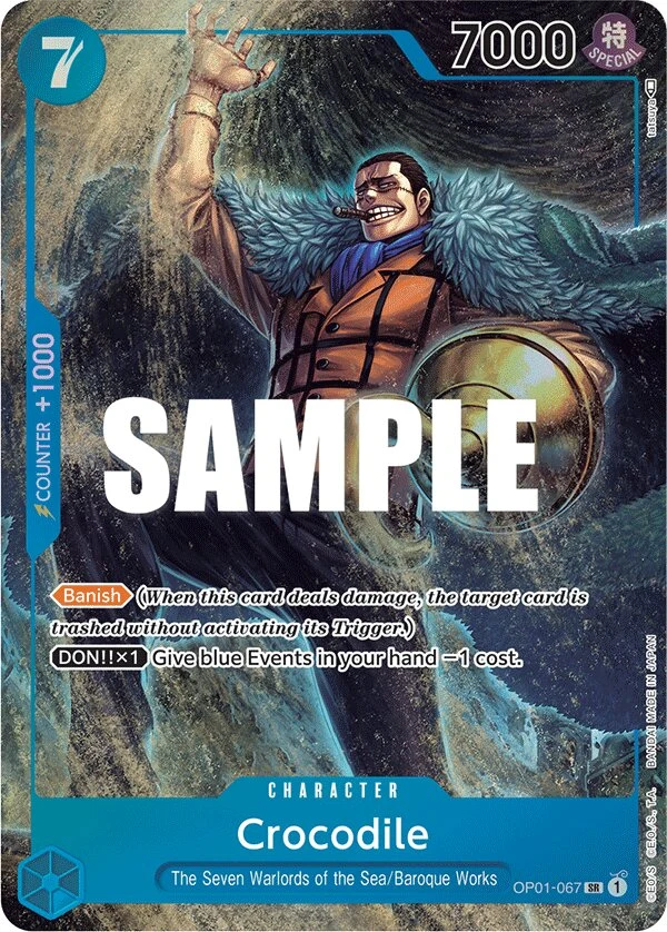 Carte One Piece anglaise Crocodile OP01-067 SR