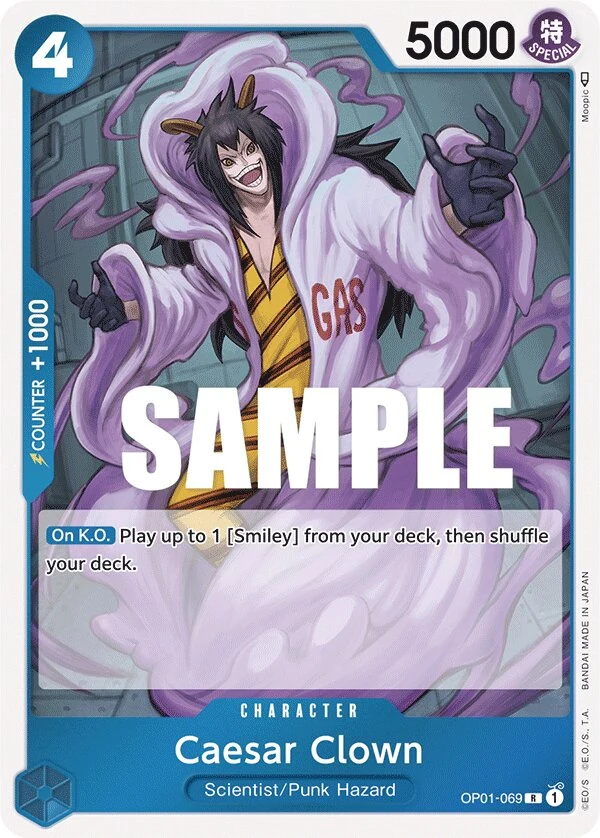 Carte One Piece anglaise Caesar Clown OP01-069 R