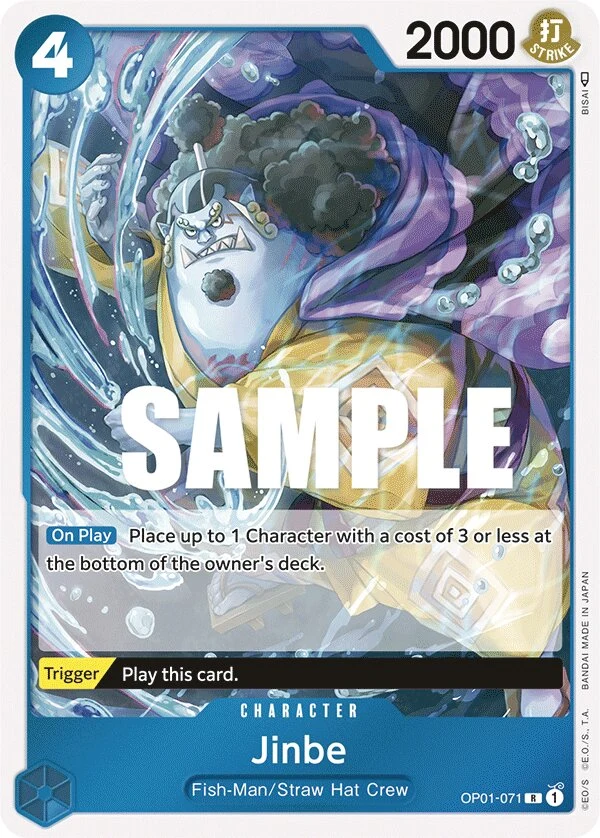 Carte One Piece anglaise Jinbe OP01-071 R