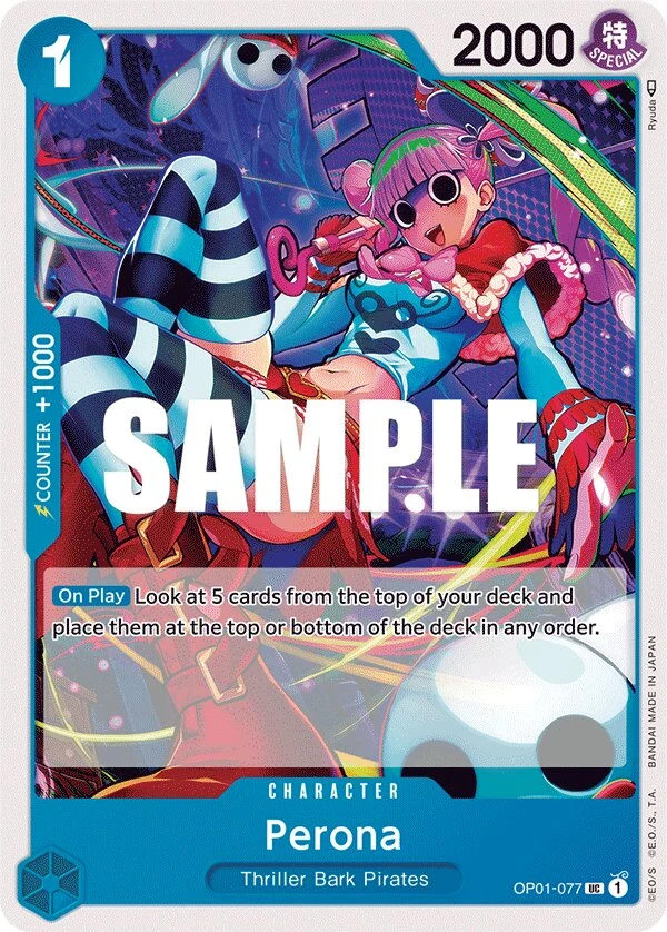 Carte One Piece anglaise Perona OP01-077 UC