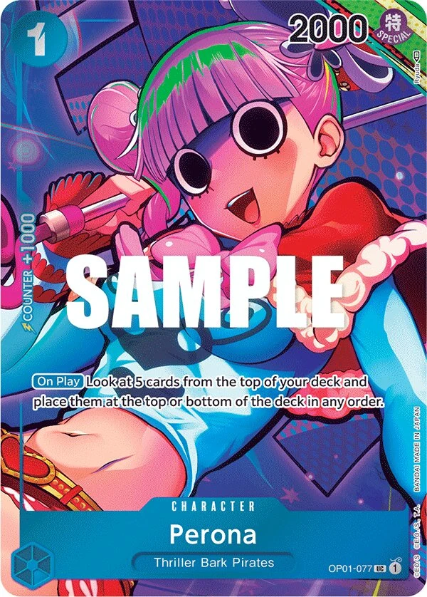 Carte One Piece anglaise Perona OP01-077 UC