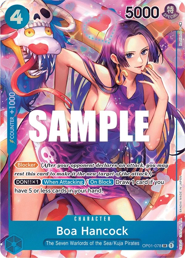 Carte One Piece anglaise Boa Hancock OP01-078 SR