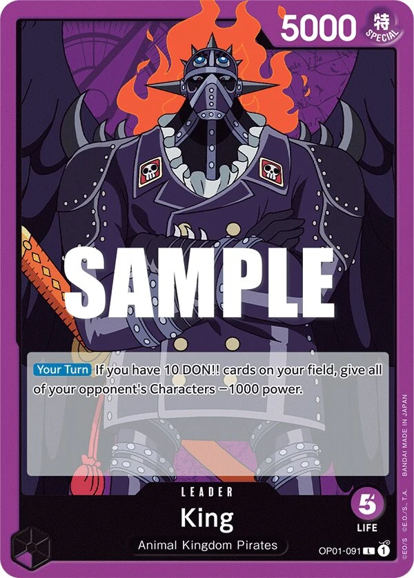 Carte One Piece anglaise King OP01-091 L