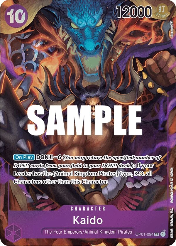 Carte One Piece anglaise Kaido OP01-094 SR